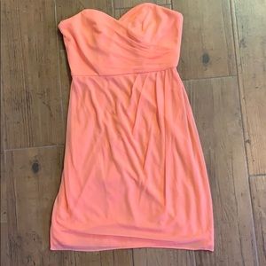 Short Strapless Mesh Dress with Sweetheart Neck